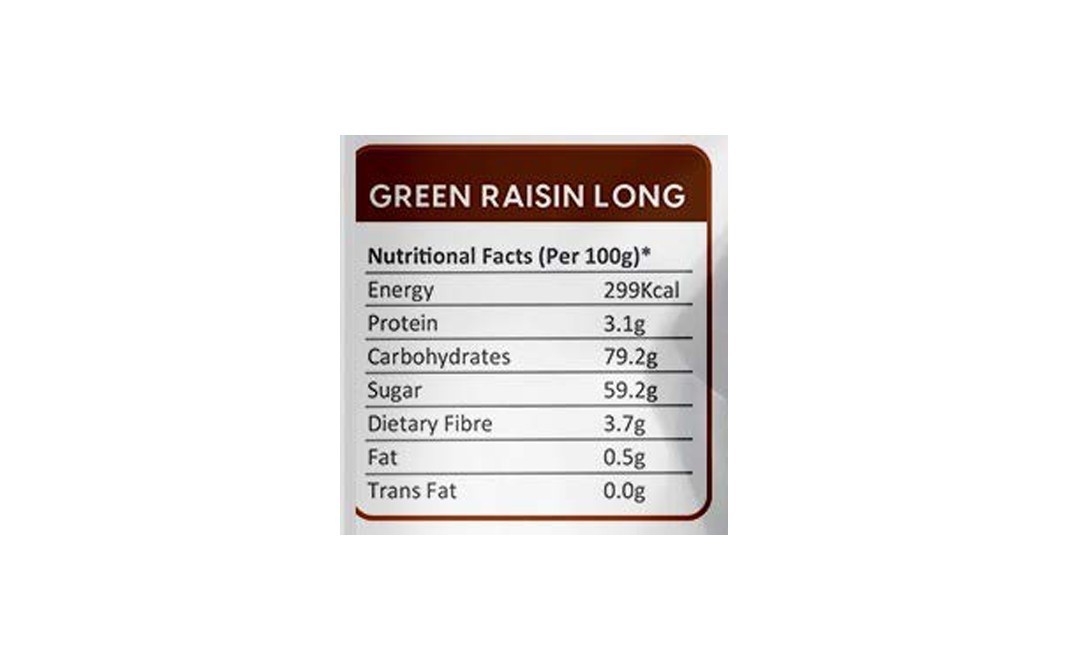 UpCrop Slecta Green Raisin Long    Pack  500 grams